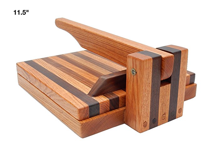Central Coast Woodworks Hardwood Tortilla Press -Red Oak & Walnut - 11.5 inch